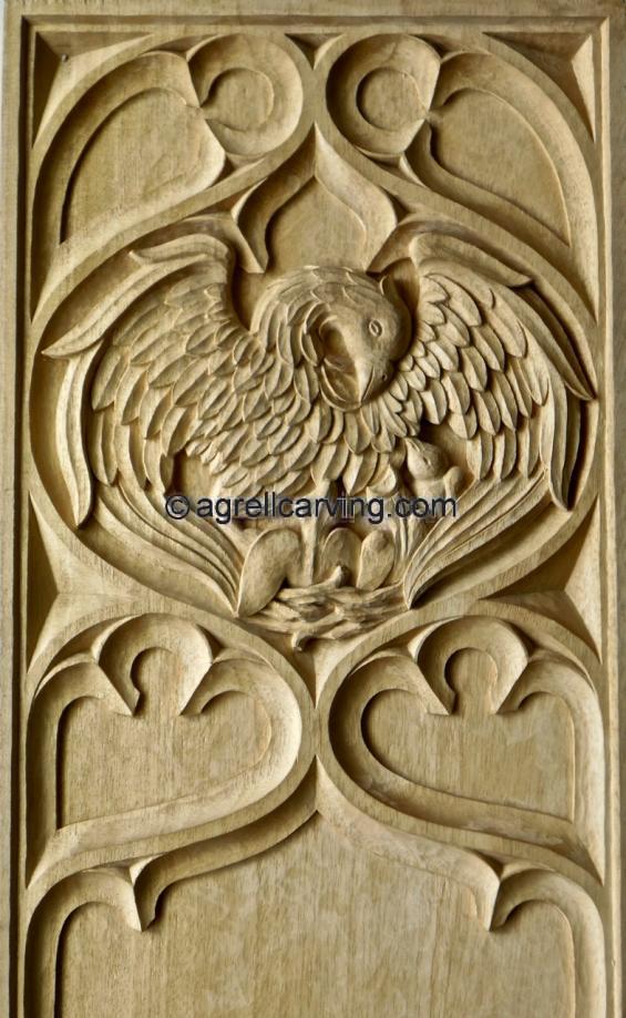 British gothic panels - tracery Ely Cathedral pew Pelican Religious